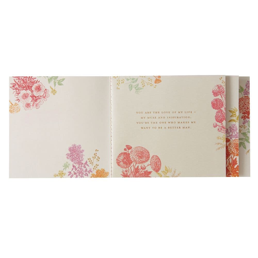 Pink Floral Arrangement Wife Birthday Card