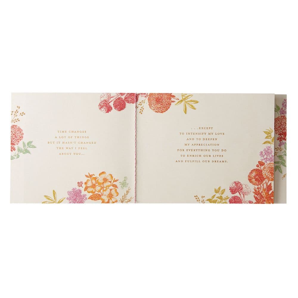 Pink Floral Arrangement Wife Birthday Card