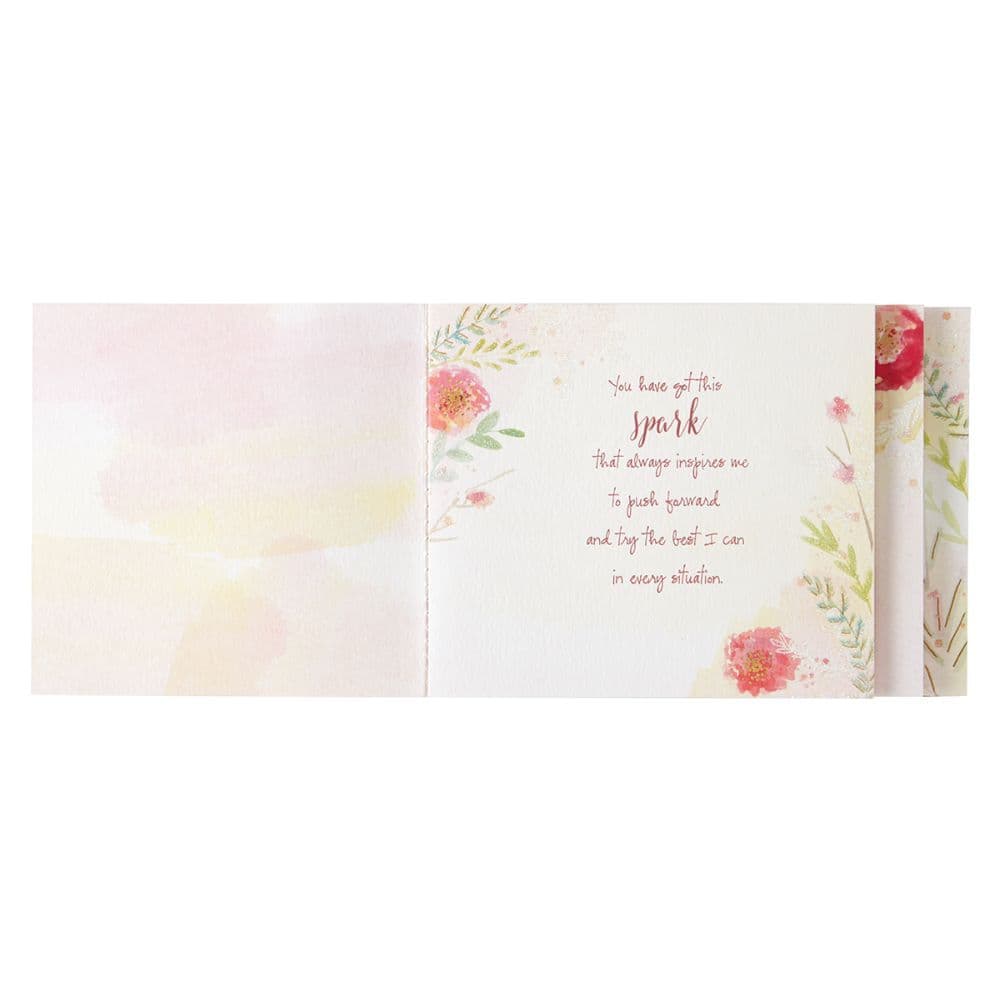 Flowers with Gold Mom Birthday Card First Alternate  Image width="1000" height="1000"