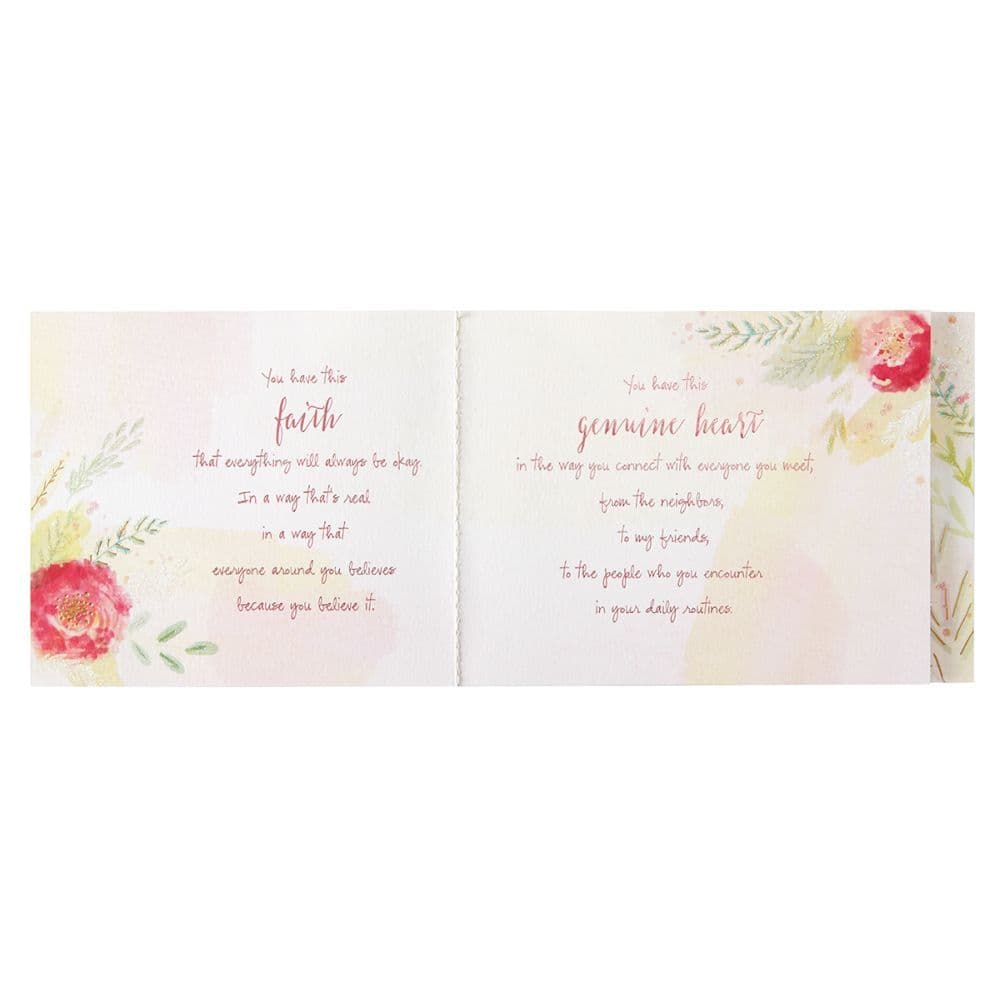 Flowers with Gold Mom Birthday Card Second Alternate  Image width="1000" height="1000"