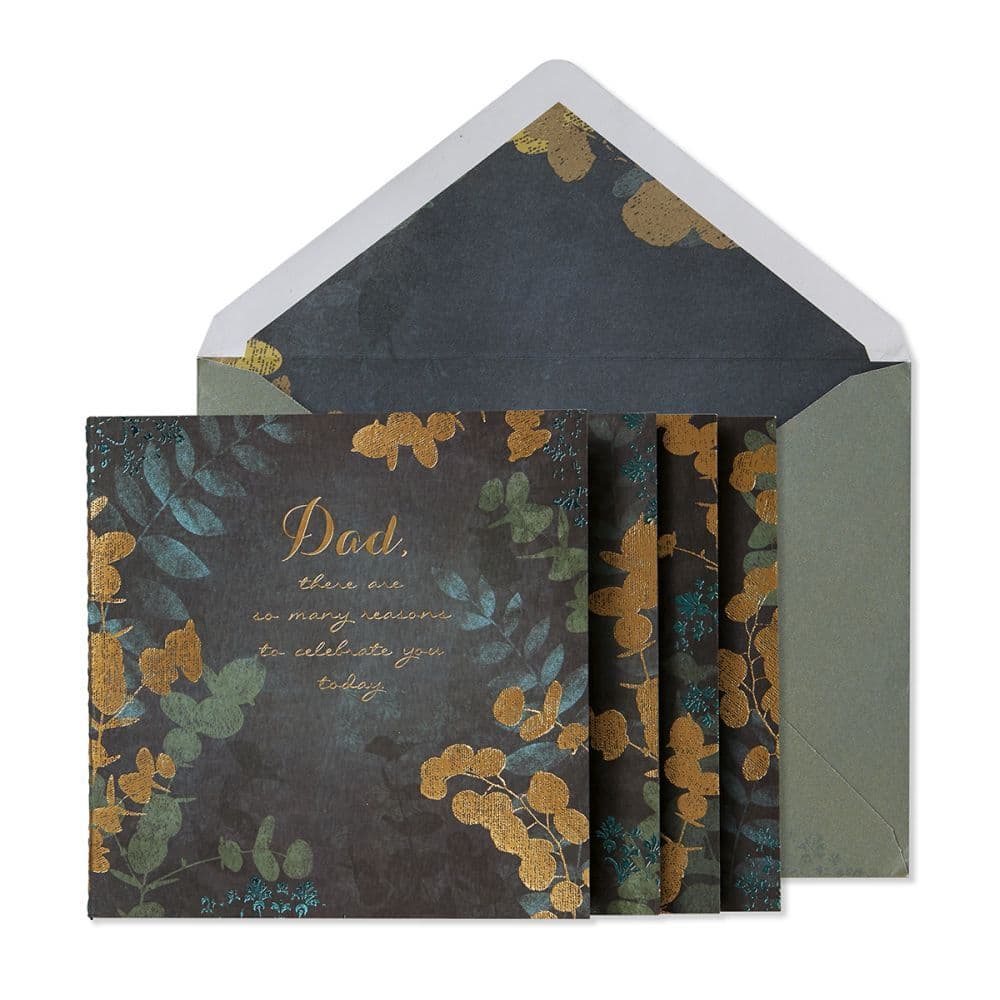 Dad Gold Leaves Greeting Card Main Product  Image width=&quot;1000&quot; height=&quot;1000&quot;