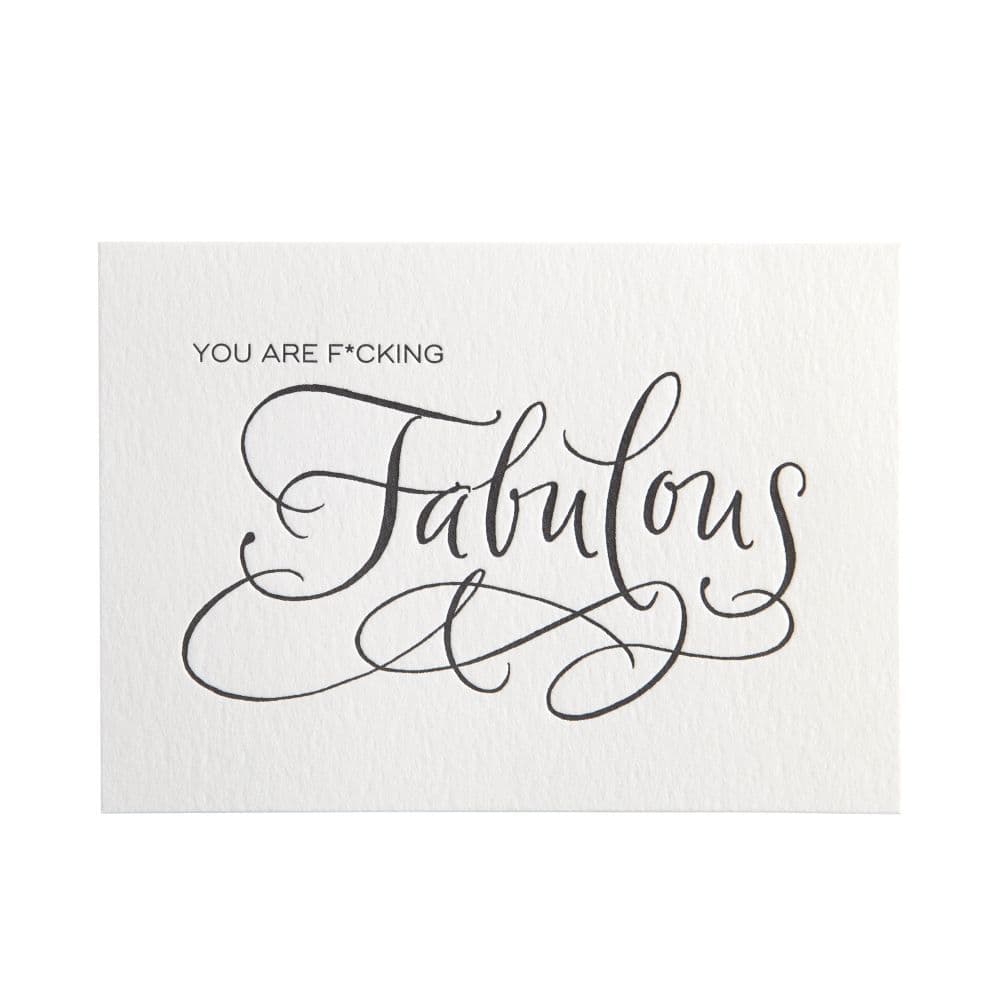 Calligraphy F Ing Fabulous Birthday Greeting Card 2nd Product Detail  Image width=&quot;1000&quot; height=&quot;1000&quot;