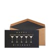 image Row Of Martinis On Black Greeting Card Main Product  Image width=&quot;1000&quot; height=&quot;1000&quot;
