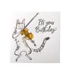 image Fiddling Cat Greeting Card 2nd Product Detail  Image width=&quot;1000&quot; height=&quot;1000&quot;