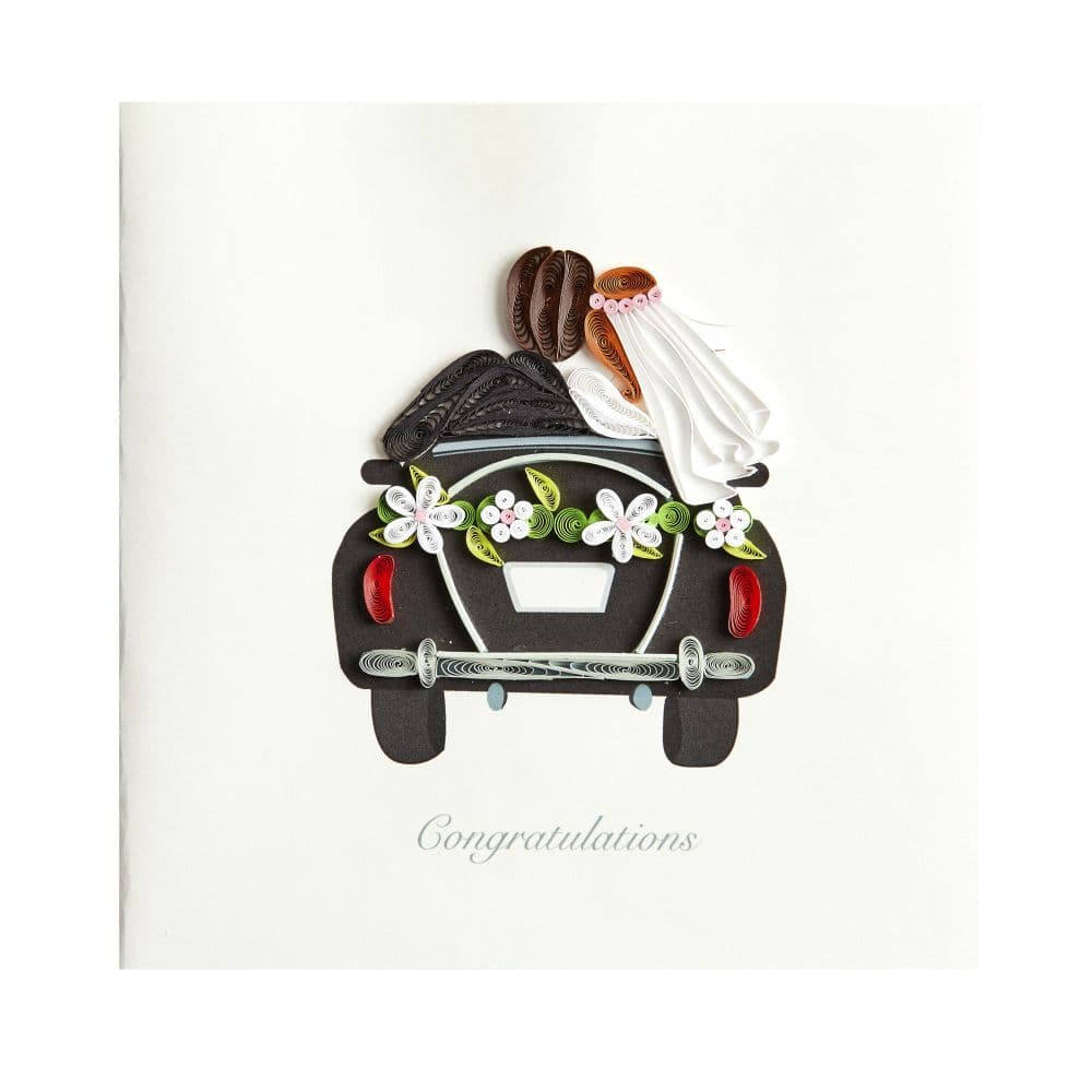Just Married Car Greeting Card 2nd Product Detail  Image width=&quot;1000&quot; height=&quot;1000&quot;