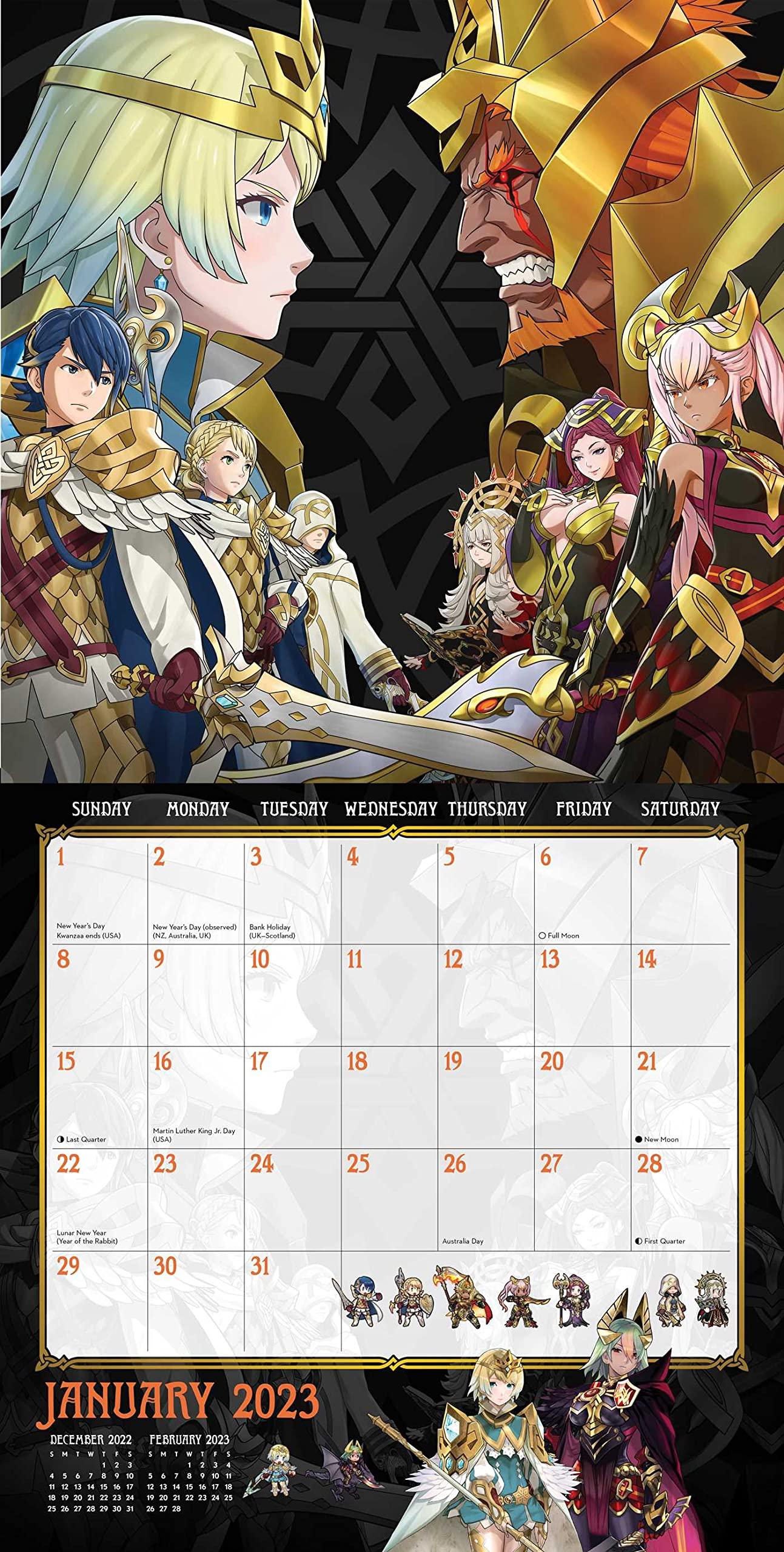 Fire Emblem 2023 Wall Calendar Calendars com