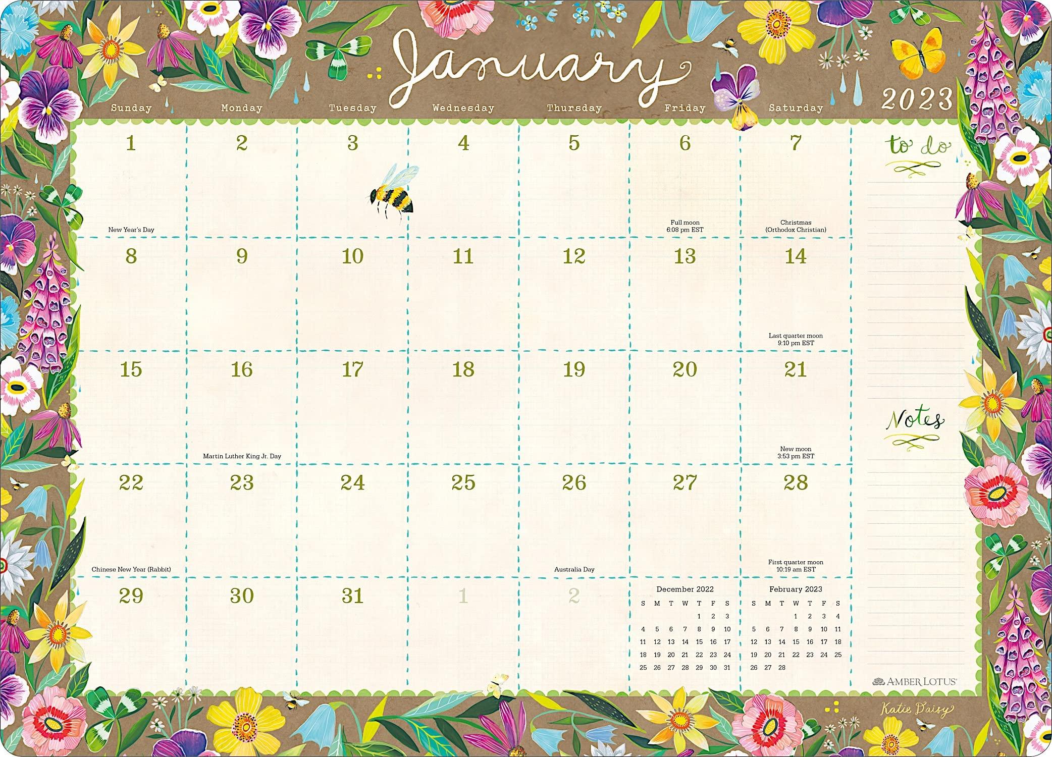 Katie Daisy 2022-2023 Desk Pad Calendar - Calendars.com
