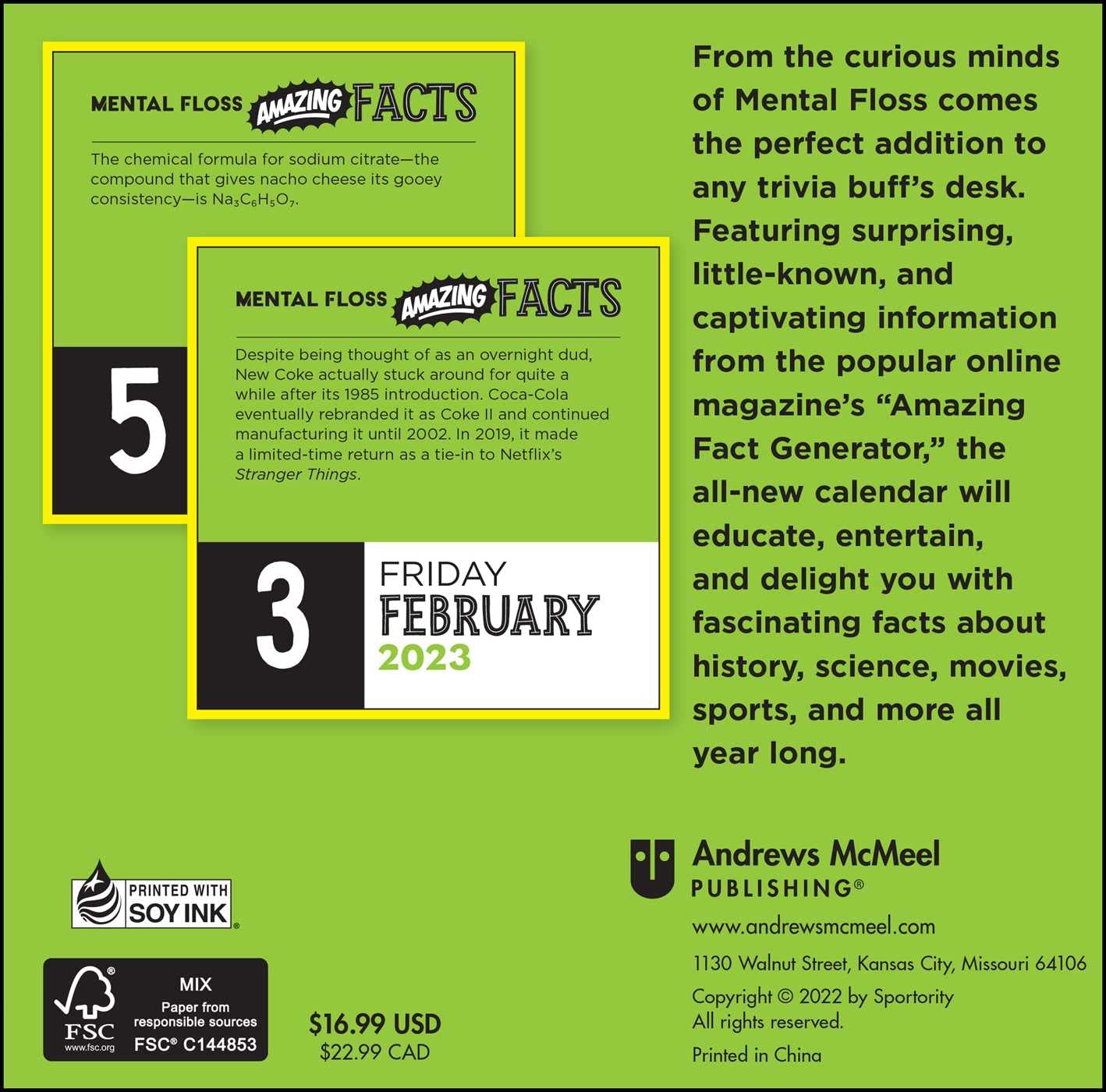 Mental Floss Facts 2023 Desk Calendar - Calendars.com Mental Floss Facts 2023 Desk Calendar - Calendars.com