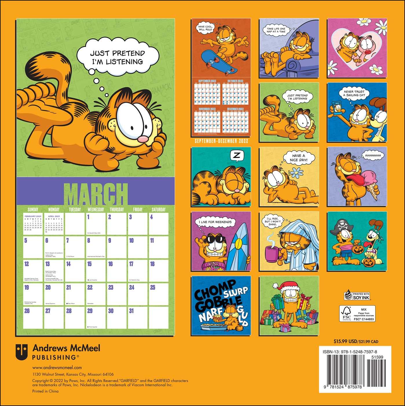 Garfield Wall Calendar 2023 - Printable Word Searches Garfield Wall Calendar 2023 - Printable Word Searches