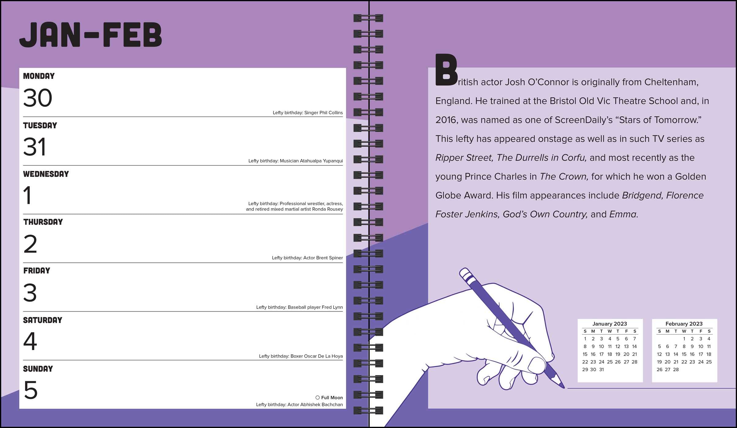 Left Handers 2023 Weekly Planner - Calendars.com