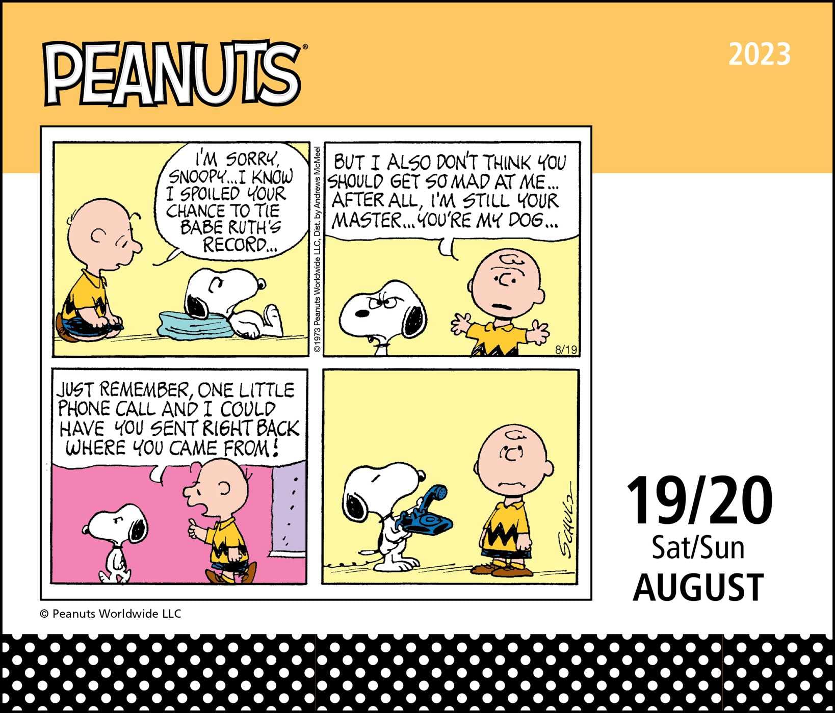 Peanuts 2023 Day-to-Day Calendar - Calendars.com