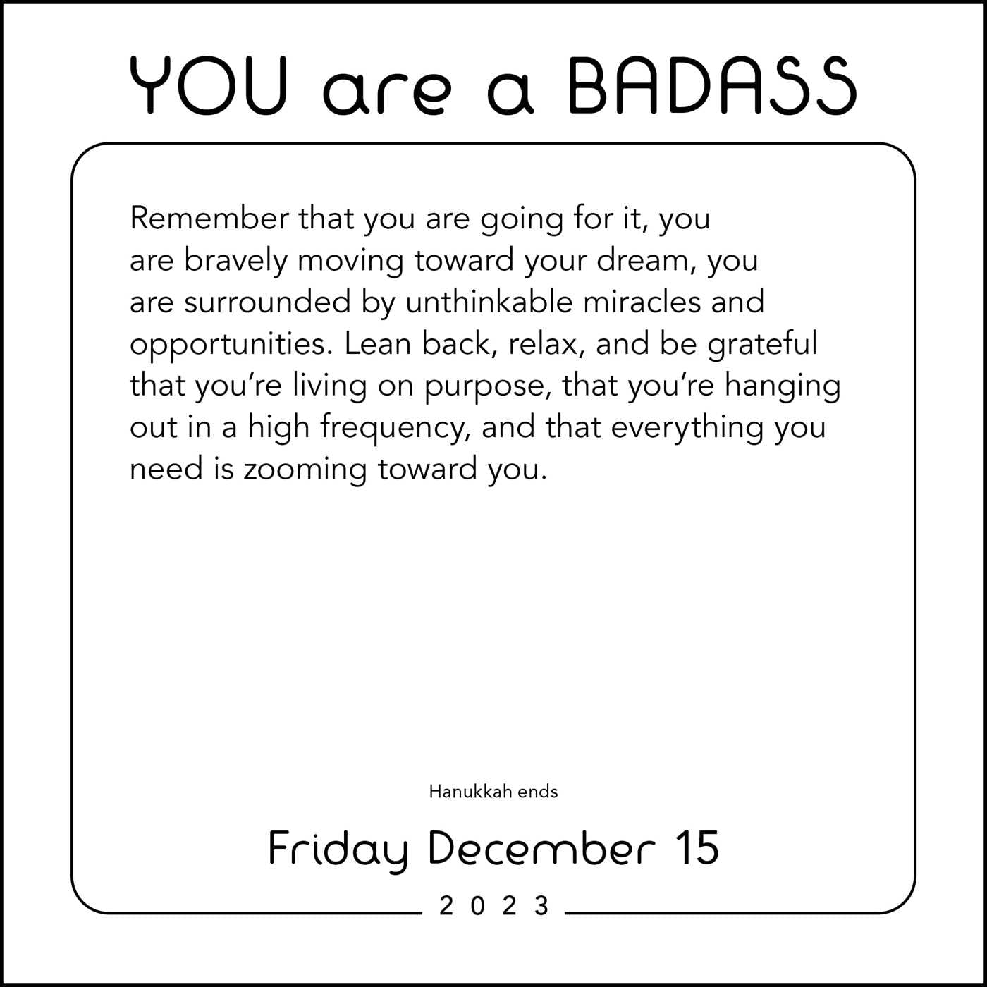 You Are a Badass 2023 Day-to-Day Calendar - Calendars.com