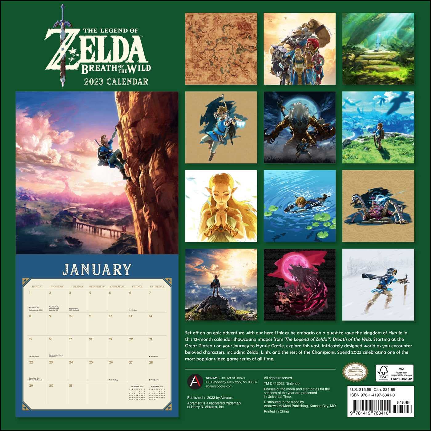Legend Of Zelda 2023 Calendar - PELAJARAN