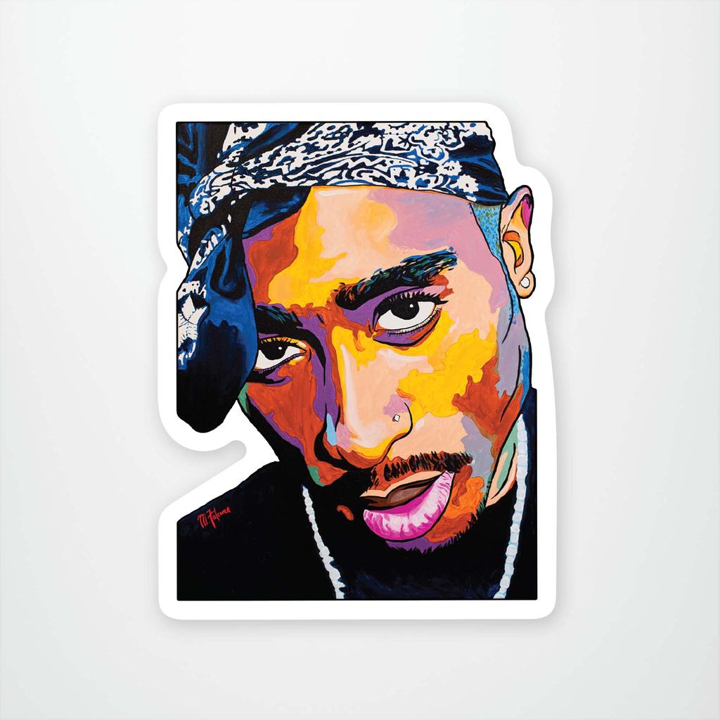 Tupac Shakur Sticker Main Product  Image width="1000" height="1000"
