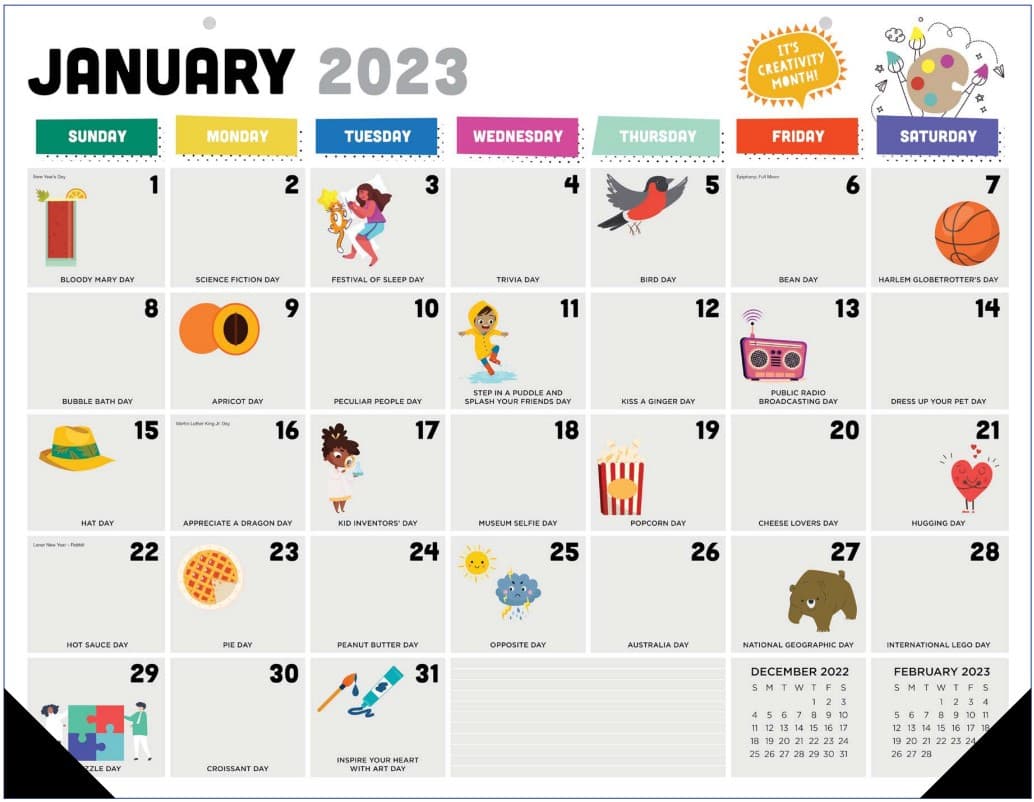Every Days A Holiday 2023 Desk Pad Calendars