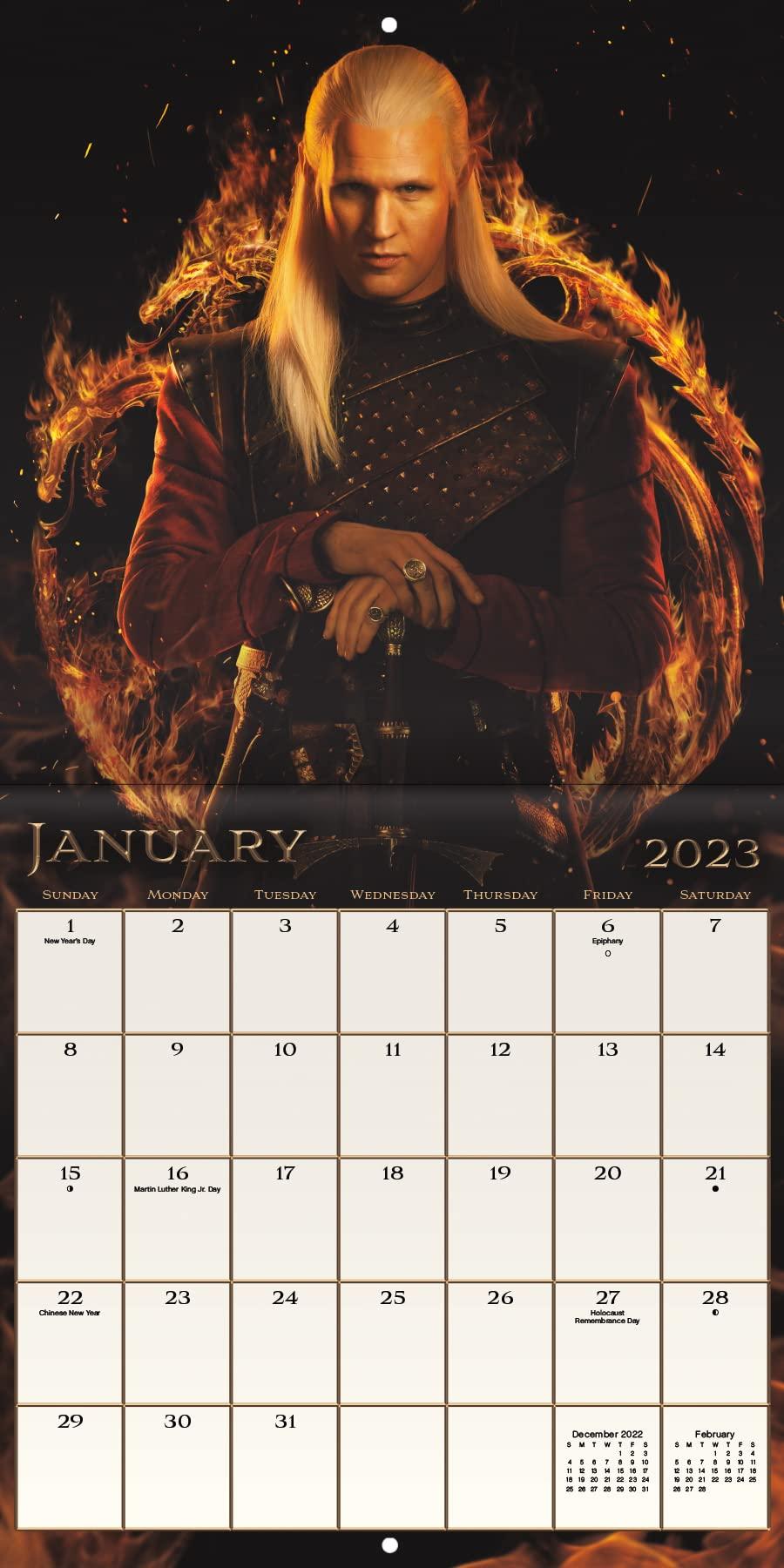 Game of Thrones Dragon 2023 Calendar - Calendars.com Game of Thrones Dragon 2023 Calendar - Calendars.com