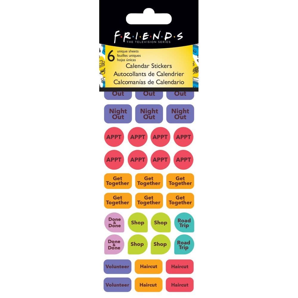 Friends Calendar Stickers