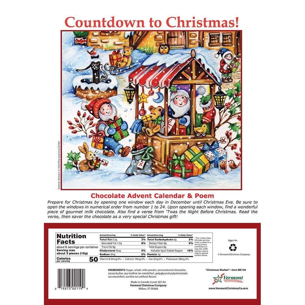 Christmas Market Chocolate Advent Calendar 2nd Product Detail  Image width=&quot;1000&quot; height=&quot;1000&quot;