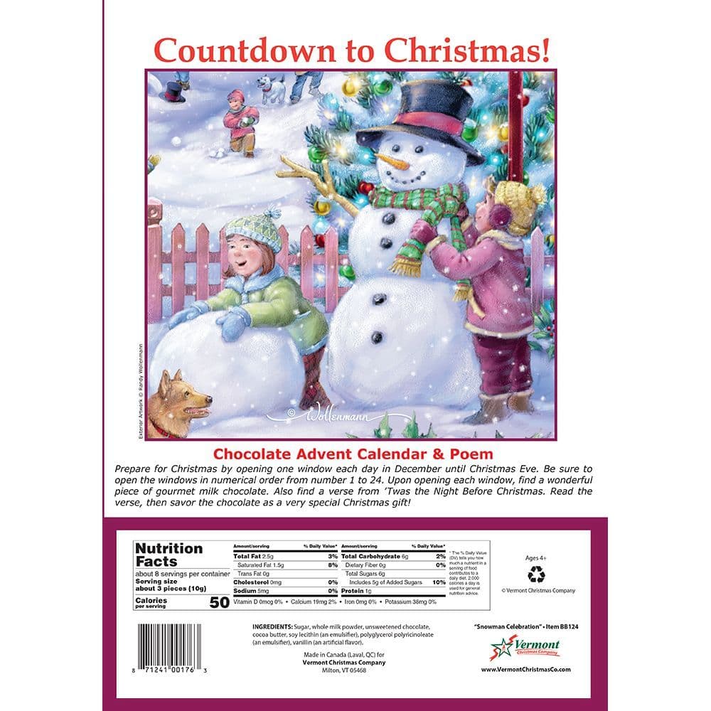 Snowman Celebration Chocolate Advent Calendar 2nd Product Detail  Image width=&quot;1000&quot; height=&quot;1000&quot;