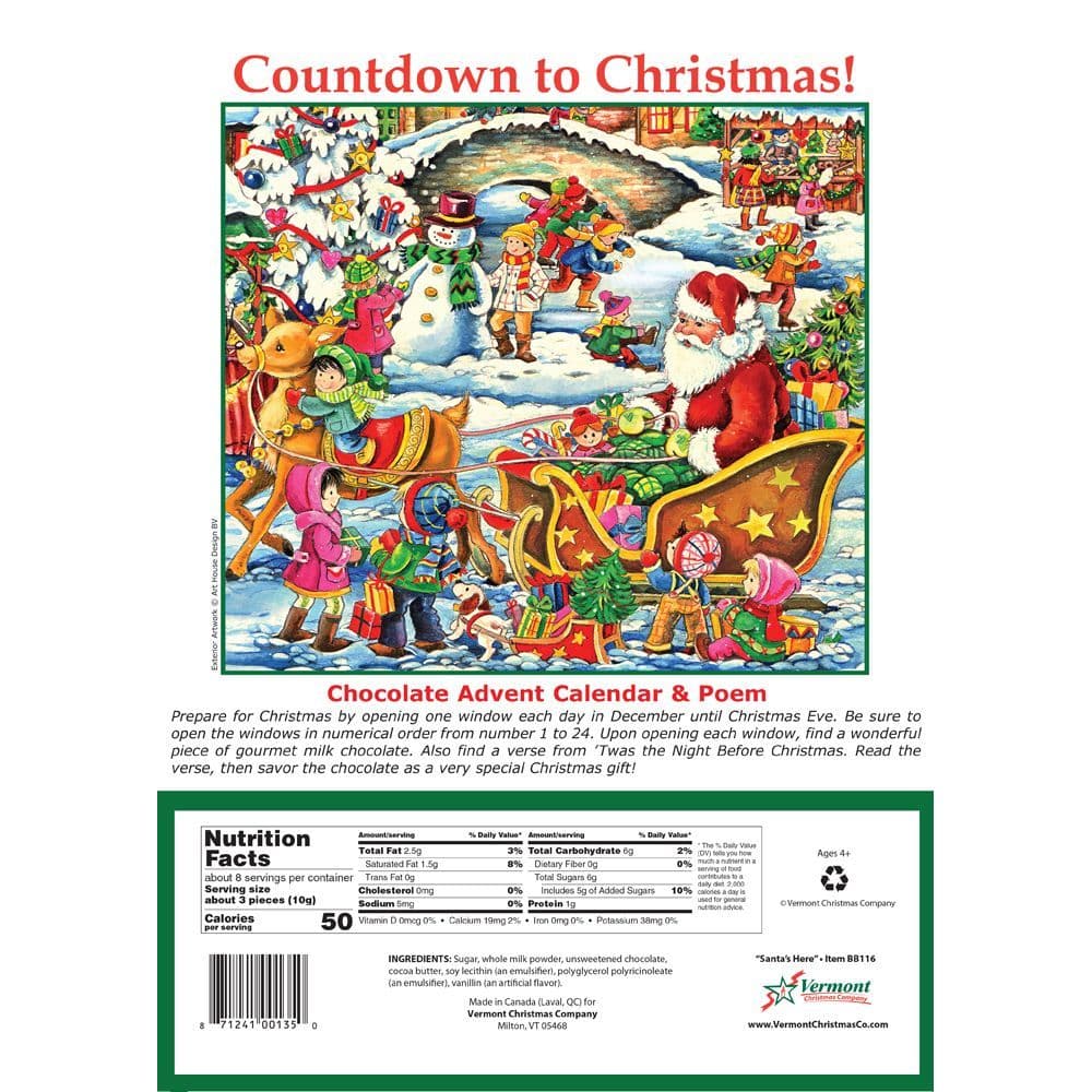 Santas Here Chocolate Advent Calendar 2nd Product Detail  Image width=&quot;1000&quot; height=&quot;1000&quot;