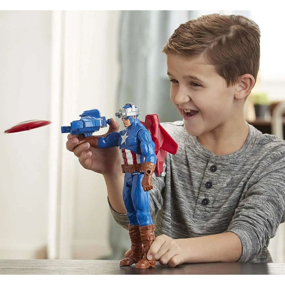 Avengers Titan Blast Captain America Figure Second Alternate Image