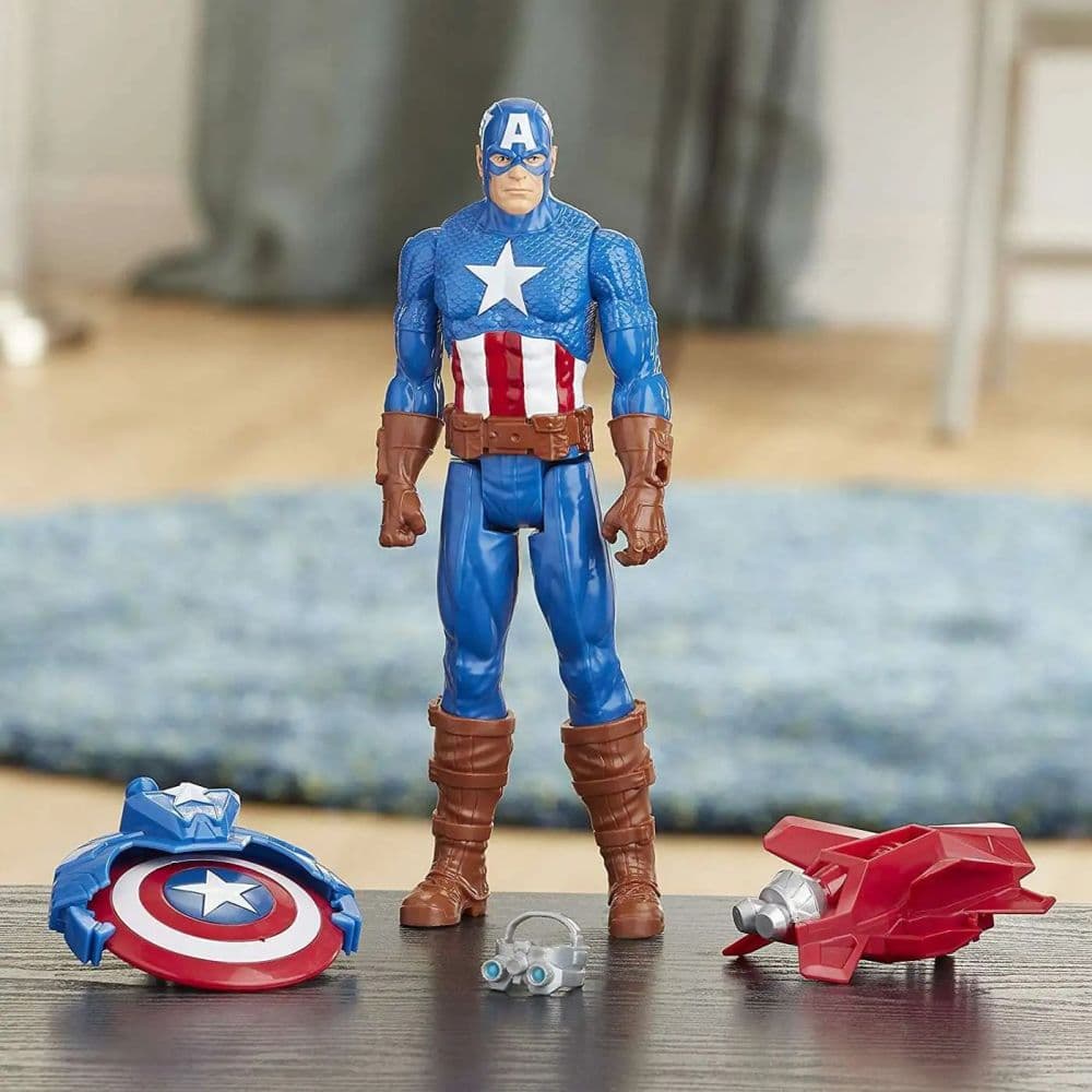 Avengers Titan Blast Captain America Figure Third Alternate Image