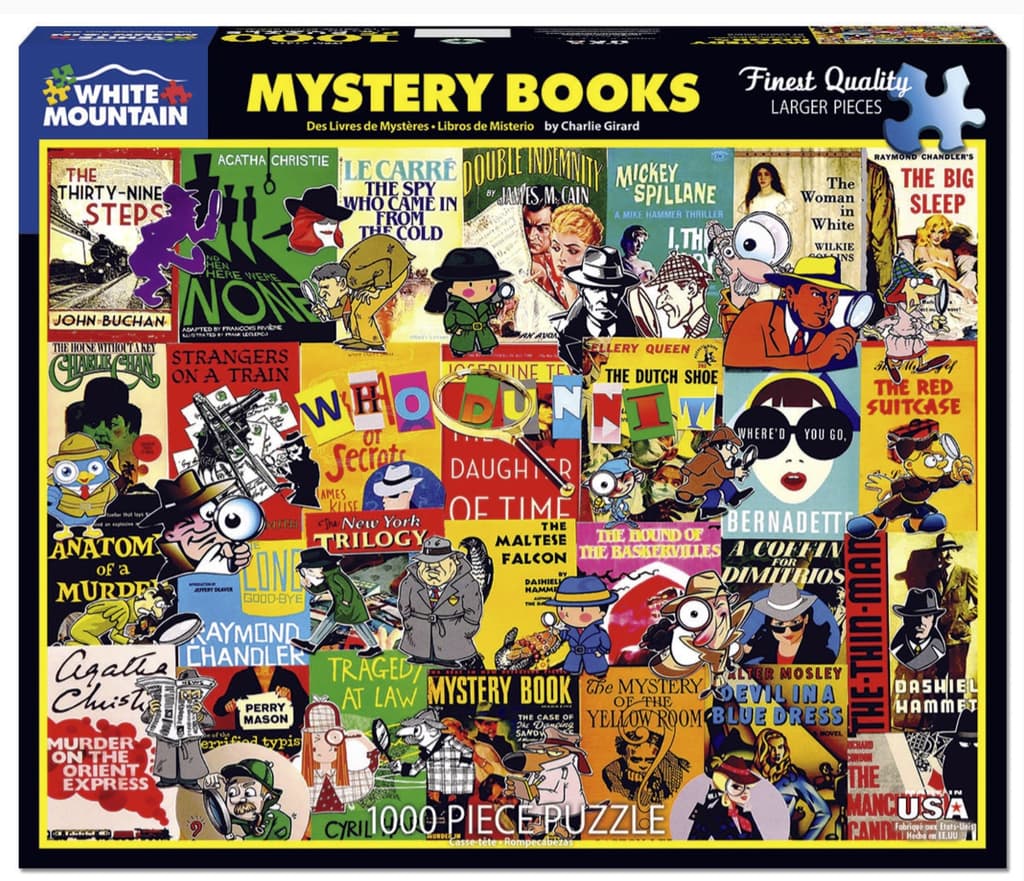 Mystery Books 1000 Piece Puzzle Box  Image width=&quot;1000&quot; height=&quot;1000&quot;