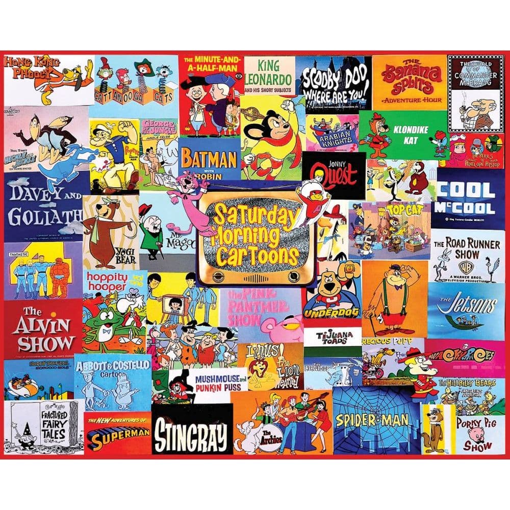 Saturday Morning Cartoons 1000 Piece Puzzle Main Product  Image width="1000" height="1000"