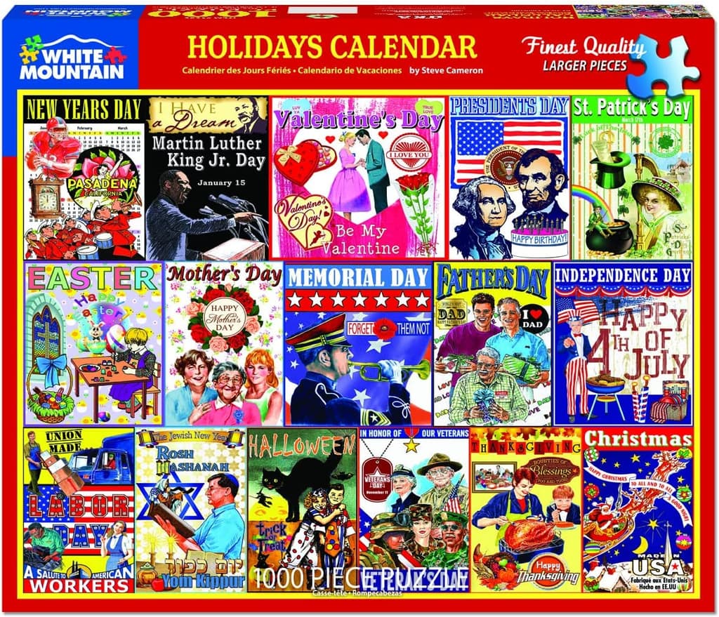 Holiday Calendar 1000 Piece Puzzle width="1000" height="1000"