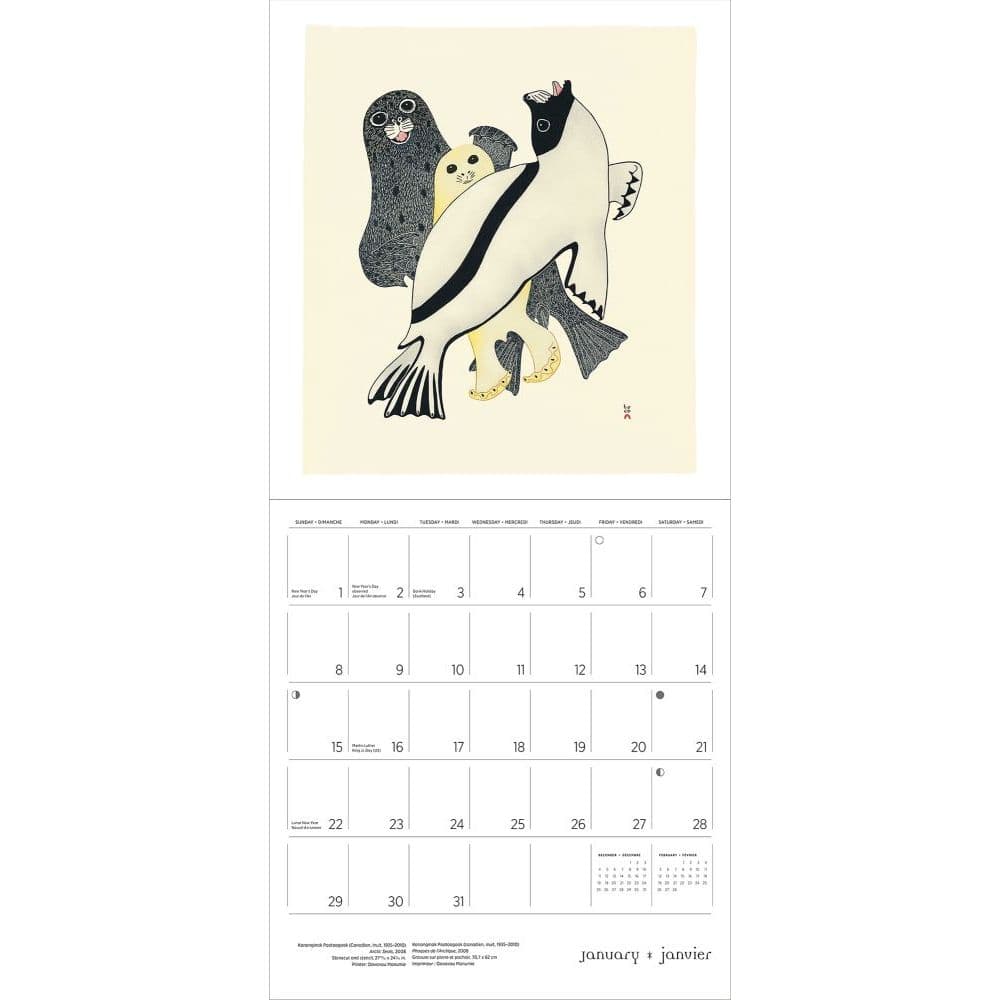 Inuit Art Cape Dorset 2023 SpecIal Edition Wall Calendar