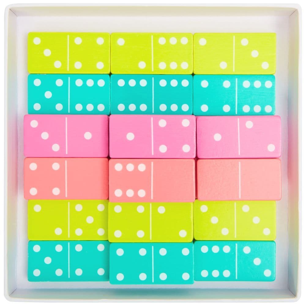 Rainbow Double Six Dominoes Game Main Product  Image width=&quot;1000&quot; height=&quot;1000&quot;
