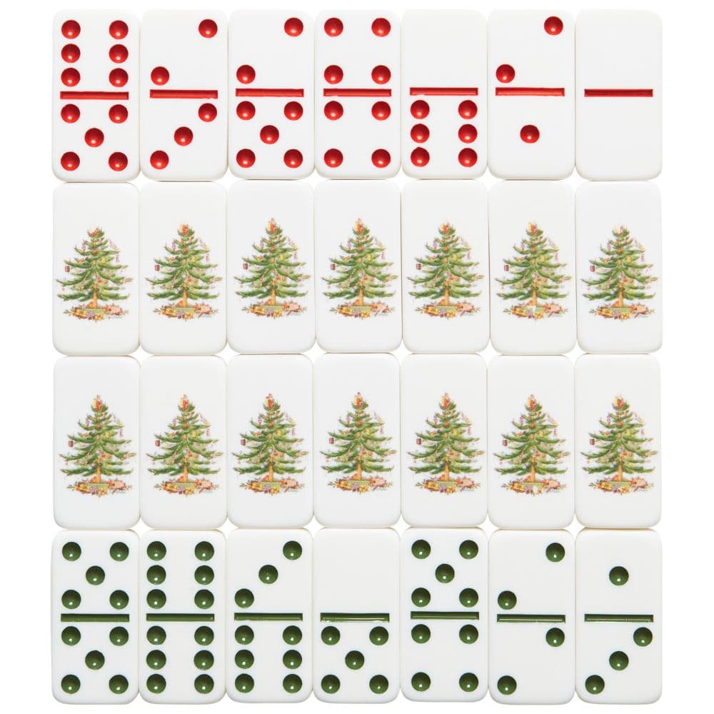 Christmas Tree Dominoes Set Main Image in a row width=&quot;1000&quot; height=&quot;1000&quot;