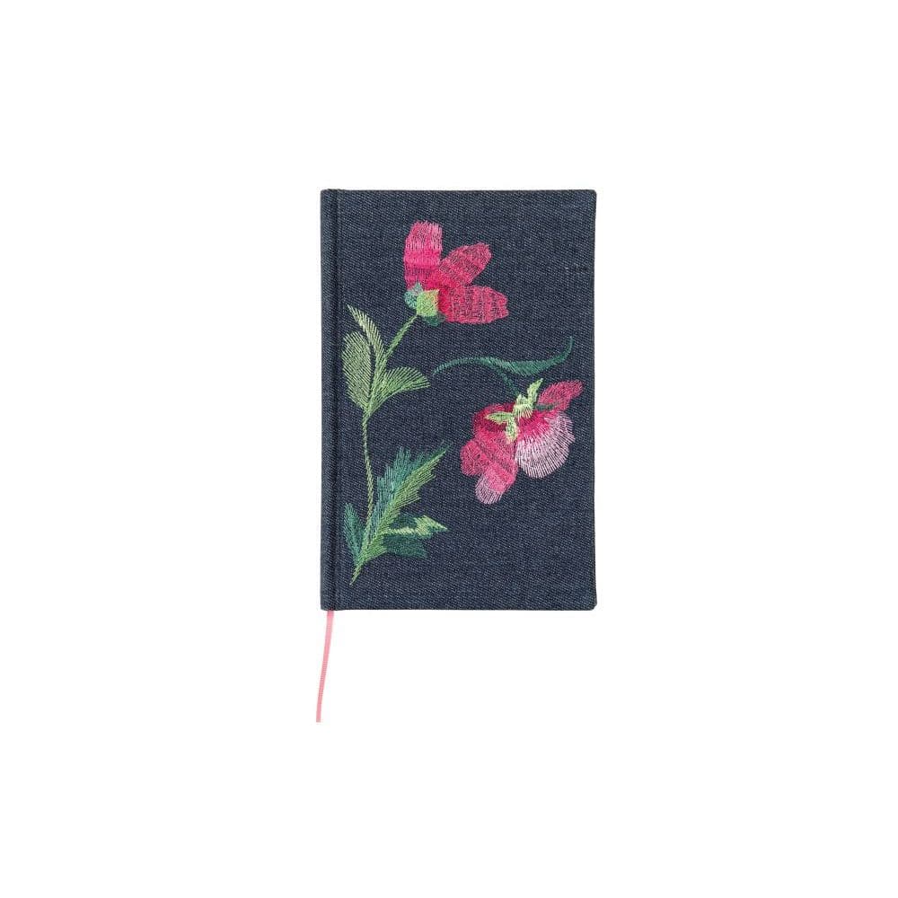 Floral Dark Denim Embroidery Journal Main Product  Image width=&quot;1000&quot; height=&quot;1000&quot;