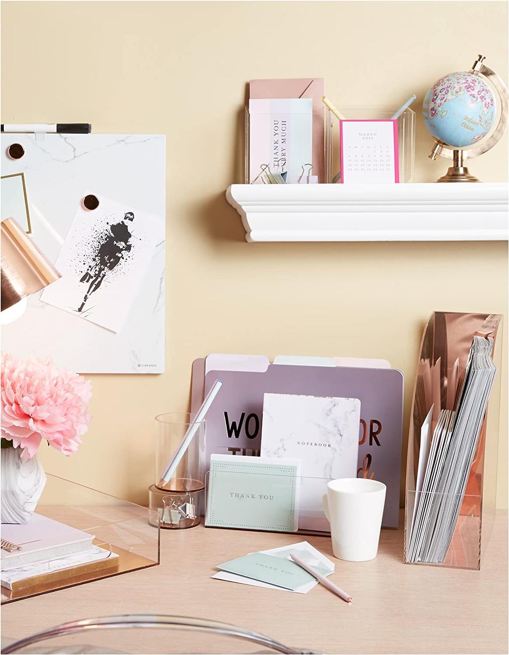 Rose Gold Magazine Holder Desk 2 width=&quot;1000&quot; height=&quot;1000&quot;