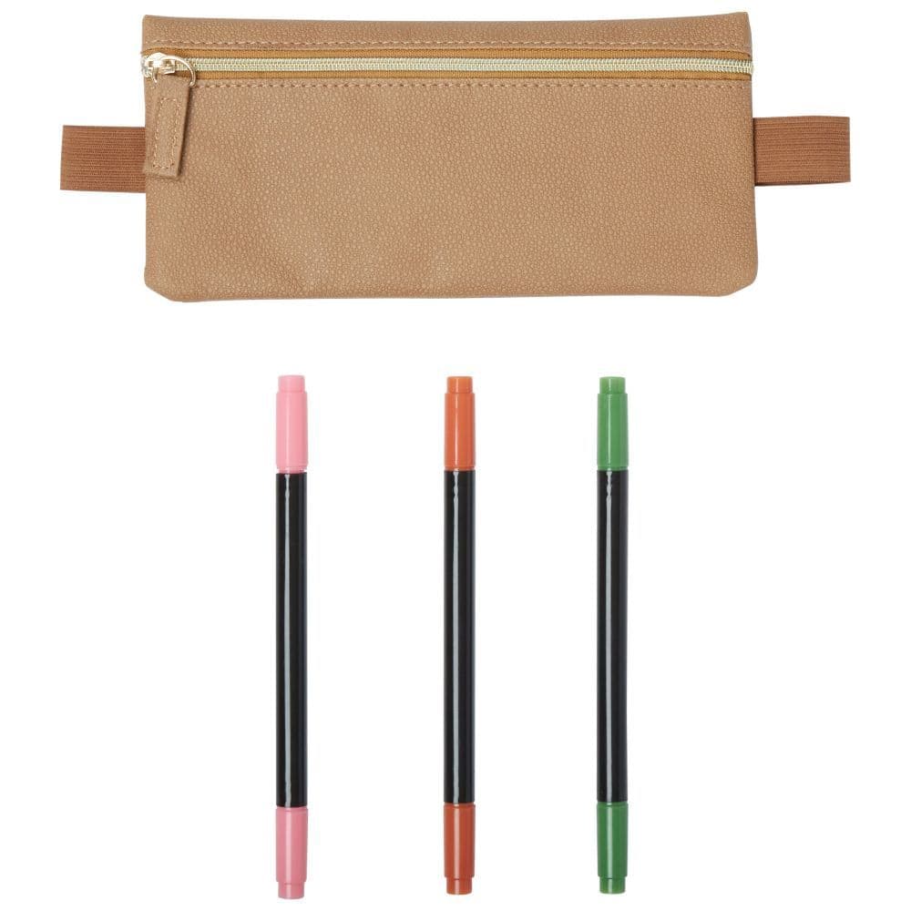 Tan Pencil Pouch 2nd Product Detail  Image width="1000" height="1000"