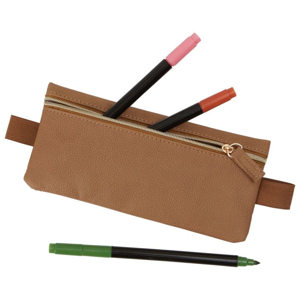 Tan Pencil Pouch 3rd Product Detail  Image width="1000" height="1000"
