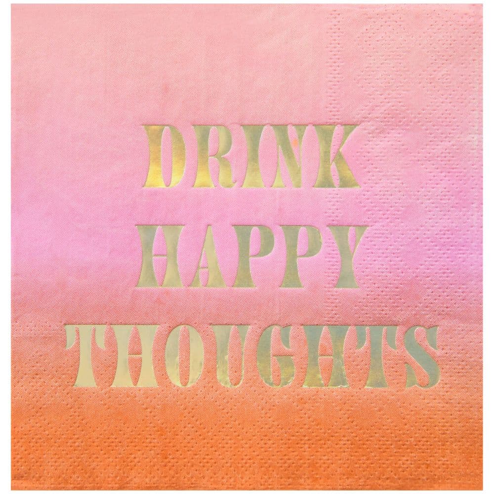 Drink Happy thoughts Beverage Napkins
main  Image width=&quot;1000&quot; height=&quot;1000&quot;