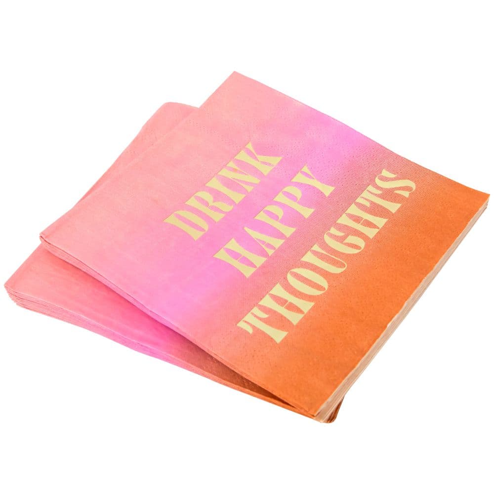 Drink Happy thoughts Beverage Napkins
2nd  Image width=&quot;1000&quot; height=&quot;1000&quot;