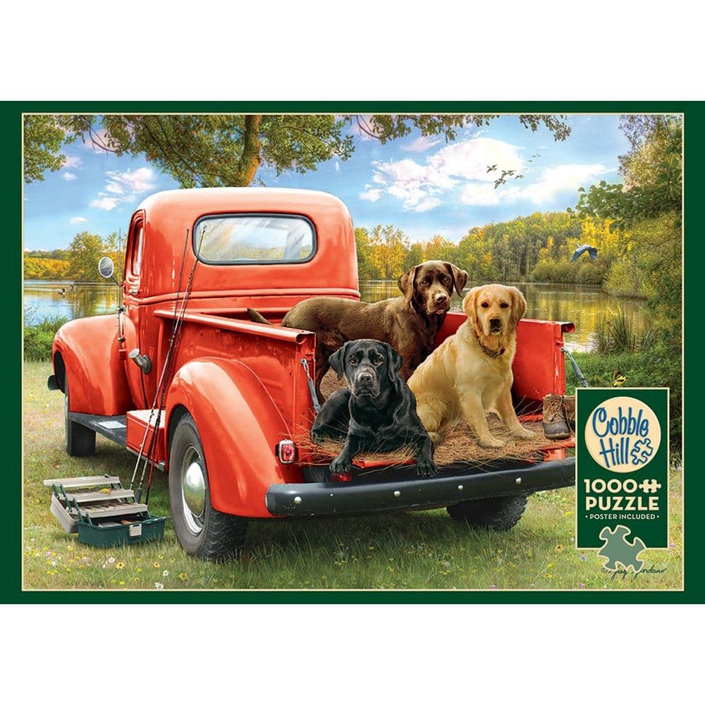 Dogs on the Pickup 1000 Piece Puzzle Main Product Image