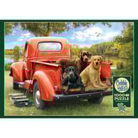 image Dogs on the Pickup 1000 Piece Puzzle Main Product Image