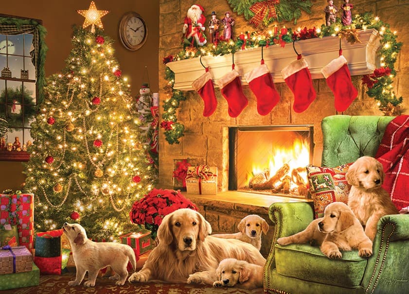 image Cozy Fireplace 1000 Piece Puzzle width="1000" height="1000"