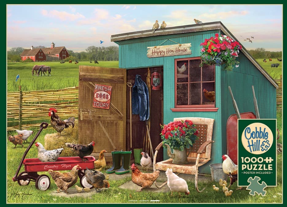 Happy Hen House 1000 Piece Puzzle Alternate Image  width="1000" height="1000"