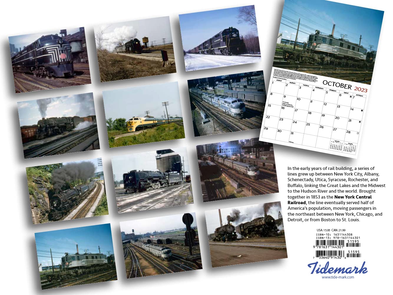 Trains Central Railroad 2023 Calendar - Calendars.com