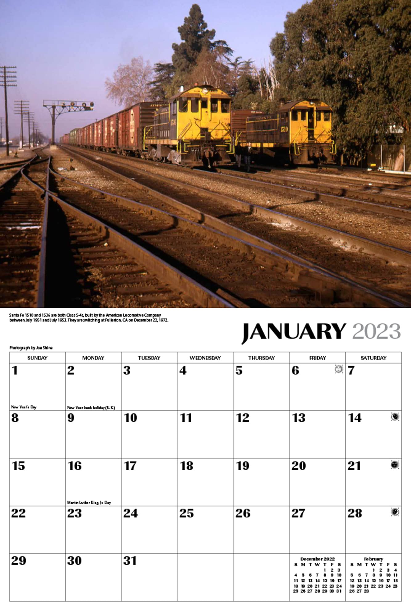 Trains Sante Fe Railroad 2023 Wall Calendar - Calendars.com