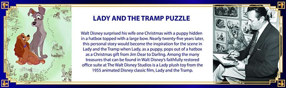 Disney Vault Lady and Tramp 1000 Piece Puzzle 7th Product Detail  Image width=&quot;1000&quot; height=&quot;1000&quot;