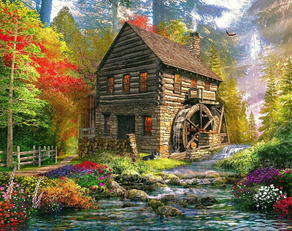 Mill Cottage 1000 Piece Puzzle 2nd Product Detail  Image width=&quot;1000&quot; height=&quot;1000&quot;