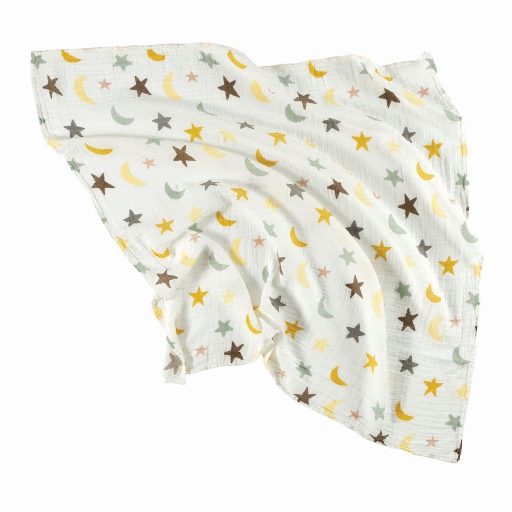 Moon And Stars Swaddle Blanket 3rd Product Detail  Image width="1000" height="1000"