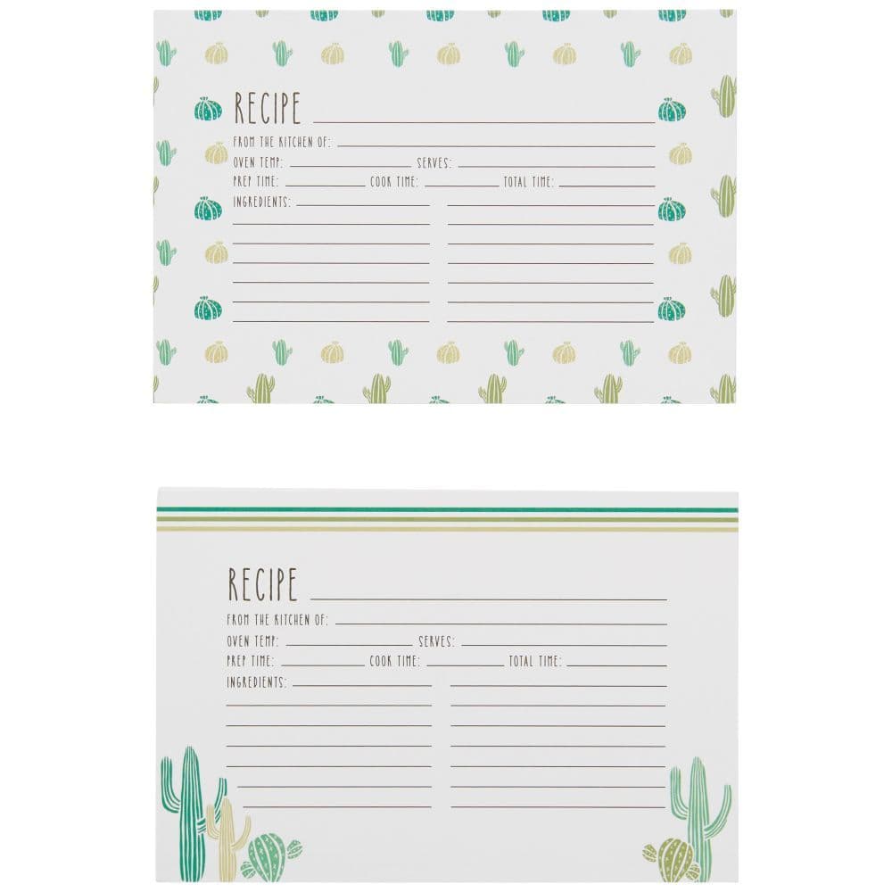 Cactus Recipe Cards 60 Count 2nd Product Detail  Image width="1000" height="1000"