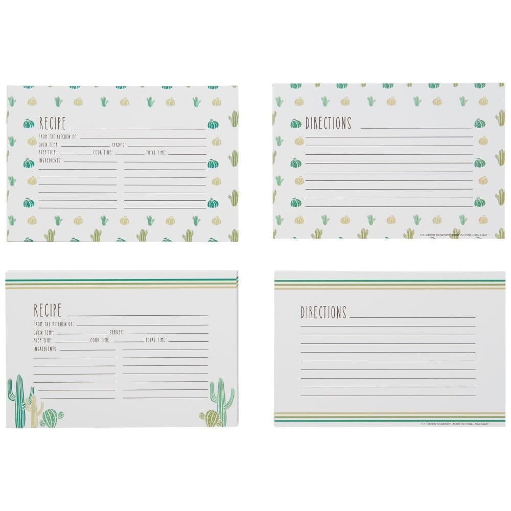 Cactus Recipe Cards 60 Count 4th Product Detail  Image width="1000" height="1000"