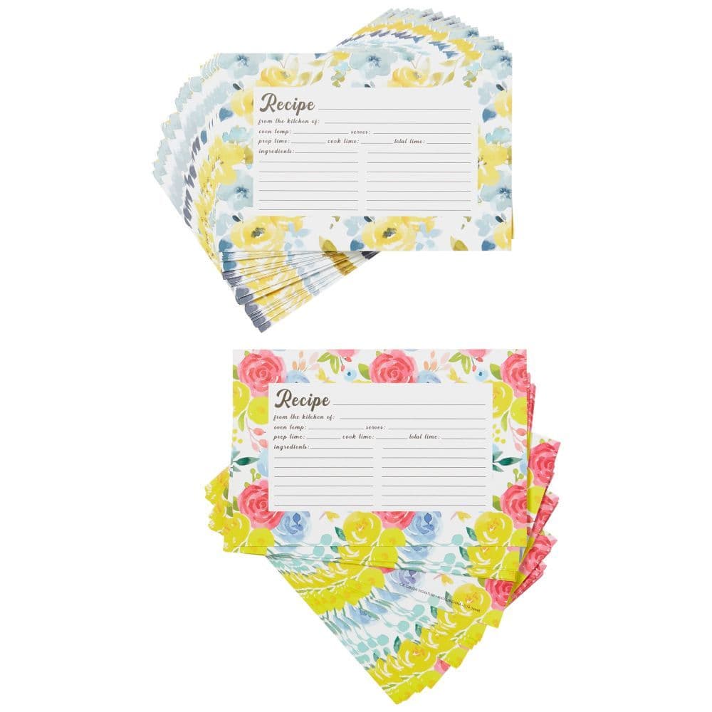 Floral Recipe Cards 60 count 3rd Product Detail  Image width=&quot;1000&quot; height=&quot;1000&quot;